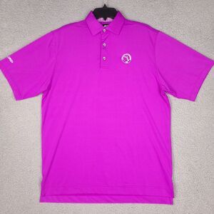 FootJoy Polo Shirt Mens Medium Purple Golf Performance Short Sleeve Florida Logo